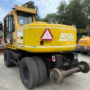 foto 16t dvoucestný bagr Atlas 1404 rypadlo drážní kolejové